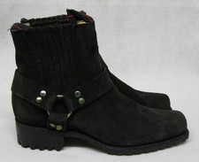 ORIGINAL VINTAGE NANA LEATHER SUEDE HARNESS MOTORCYCLE BIKER BOOTS MEN'S 11 picture