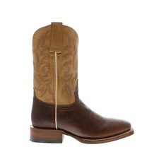 Stetson Obadiah Bullhide Mens Brown Wide Leather Cowboy Western Boots 10 picture