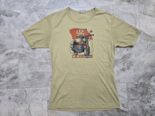 Vintage 1970s Kawasaki H1 Mach 3 Motorcycle T-Shirt Tan Single Stitch Sz M Rare picture
