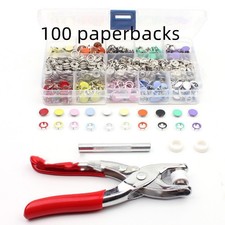 9.5mm Color Hollow Five Prong Ring Snap Buttons Metal Fasteners Sewing Crafts picture