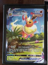 Pokémon TCG Flareon VMAX SWSH180 Sword & Shield Jumbo Holo Promo NM With Frame picture