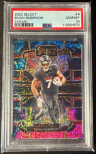 2023 Panini Select Bijan Robinson RC Concourse Cosmic Prizm #4 PSA 10 picture