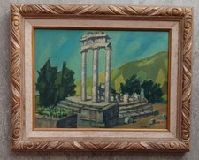 Martin Mondrus - Tholos Of Delphi Original Oil on Canvas Signed picture