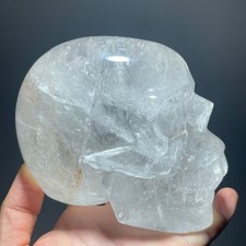 HUGE 1.68kg Clear Quartz Crystal Skull Life Size Carving Master Healer for Altar picture
