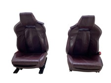 2006-2016 ASTON MARTIN V8 VANTAGE OEM DRIVER & PASSENGER SEAT SET MAROON W/ BAG picture
