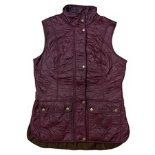 Womens Barbour Cavalry Fleece Lined Gilet Quilted Vest Jacket US 6 picture