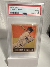1948 LEAF GUM CO. #82 JOHNNY LINDELL - PSA  2 GOOD FRESHLY GRADED picture