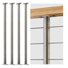 4Pack 36inch Cable Railing Post Stainless Steel Pre-drilled Intermediate picture