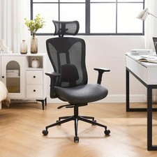 Ergonomic Mesh Office Chair with Adjustable Headrest Lumbar Support Desk Chair picture