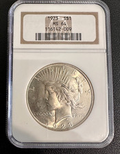 1923 United States Silver Peace Dollar $1 Coin -  NGC MS64  - Ships Free picture