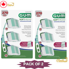 G.U.M. Soft-Picks Advanced Toothpicks 270 Picks + 3 Travel Cases | Pack of 2 picture
