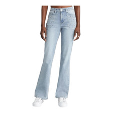 BP Rhinestone Jewel Sparkle Flare Jeans in Vintage Light Size 28 NWT picture