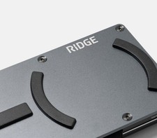 Ridge Wallet MagSafe Gunmetal RFID Blocking Money Strap Silver - New Open Box picture