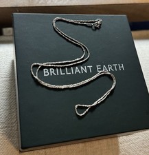 Brilliant Earth Solid 14K 14Kt White Gold Women’s Lady’s Chain Necklace 20” picture