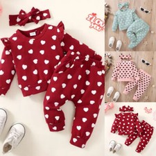 Kids Baby Girls Tracksuit Set Long Sleeve Pullover Tops Pants Outfits Clothes picture