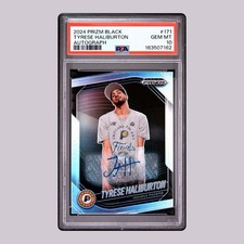 2024-25 Panini Prizm Black Tyrese Haliburton Autograph #171 PSA 10 🔥 Pop 5 picture
