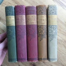 Antique Mrs E D E N Southworth 5 Book Decorative Floral Binding Book Lot Set picture