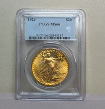 PCGS MS66 1924 $20 Saint-Gaudens Double Eagle Gold Coin Philadelphia picture