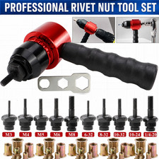 Electric Rivet Nut Gun Adapter Cordless Riveting Tool Insert Nut Drill Tool Kit picture