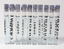 AZZARO CHROME SPORT Lot of 10 Eau de Toilette Splash Vials 1.5 ml / .05 oz Each picture