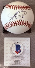 SPECTACULAR OZZIE ALBIES W/#1 BECKETT AUTHENTICATED SIGNED MINT MANFRED BASEBALL picture