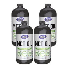 4 x NOW FOODS MCT Oil 32 oz 100% Pure Weight Management Spares Lean Body Tissue picture