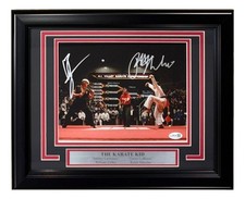 Ralph Macchio William Zabka Signed Framed 8x10 Karate Kid Face Off Photo JSA picture
