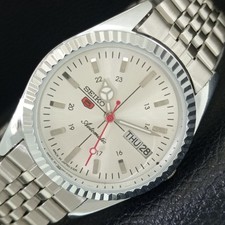 VINTAGE SEIKO 5 AUTOMATIC 6309A REFURBISHED JAPAN MENS SILVER WATCH a442813-7 picture