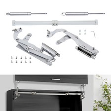 2pcs Cabinet Door Hinges Folding Lift Up Top Vertical Swing Furniture Hardware picture
