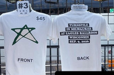 Turnstile Milwaukee Eagles Ballroom 2026 Concert T Shirt, reprinted, 2-sided picture