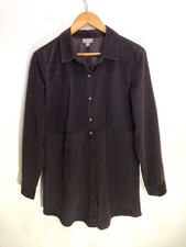 J.Jill Women’s Shirt Top Size Medium Brown Button Up Corduroy picture