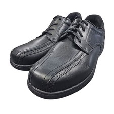 Orthofeet Broadway 465 Men 13 2E X-Wide Black Leather Orthopedic Oxford Shoes picture