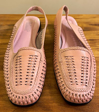 Classic Elements Pink Woven Braided Slingback Slip-On Flats Women's 9.5 picture