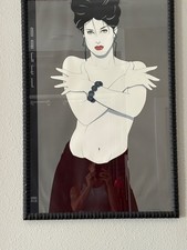 Vintage Patrick Nagel Framed Print “Arms Crossed” Pop Art Graphic Postmodernism picture