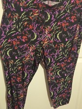 Torrid Disney Villains Leggings Womens Size 3 Plus Maleficent Neon Black picture