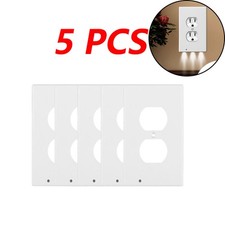 5 PCS / 10PCS Outlet Night Light with Built-In LED Light White / Black Duplex picture