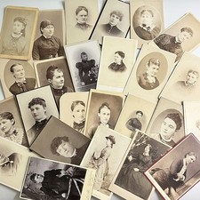 Antique Photograph CDV Lot Of 26 Young Beautiful Women Woman Variety picture