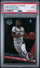 2023 Bowman U Chrome 15 Simeon Wilcher Black Shimmer 1/1 PSA 9 picture