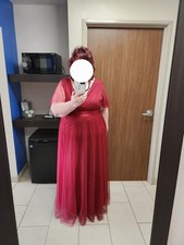 Ever-Pretty Plus Size Red Tulle Evening Gown Dress picture