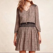 Anthropologie Vanessa Virginia Smocked Waist Daytripper Dress Small- Bohemian picture