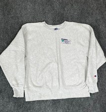 VTG 90's Champion Reverse Weave Gray Discovery Healt Channel Sweatshirt XL picture