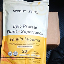 Sprout Living Epic Plant Protein + Superfoods Vanilla Lucuma USDA Organic 1 lb picture