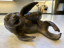 Rare 1981 Jacques and Mary Regat Seal and Babe Bronze Signed Sculpture #5/25 picture