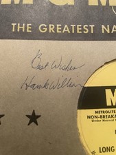 RARE Hank Williams Sr. signed autographed MGM 78 RPM Sleeve NICE picture