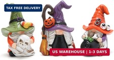 Hodao 3pcs Halloween Gnomes Decoration, Handmade Elf Figurines Home Decor picture