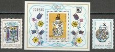 Hungary 1985 MNH Mi 3783-3784+Block 181 Sc 2949-2951 16-17th Century Ceramics ** picture