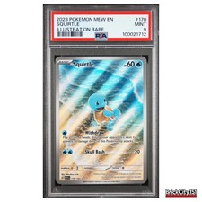 2023 POKEMON MEW EN-151 ILLUSTRATION RARE #170 SQUIRTLE PSA 9 picture