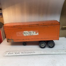 Vintage Structo Steel“Structo Van Lines” Trailer Only for parts Or Restore  picture