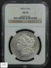 1893 O Morgan Silver Dollar $1 NGC AU 55 (Gorgeous CH AU PQ++) picture
