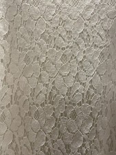 Elegant White Cotton Rayon Intricate Floral Design Lace Fabric By The Yard 60